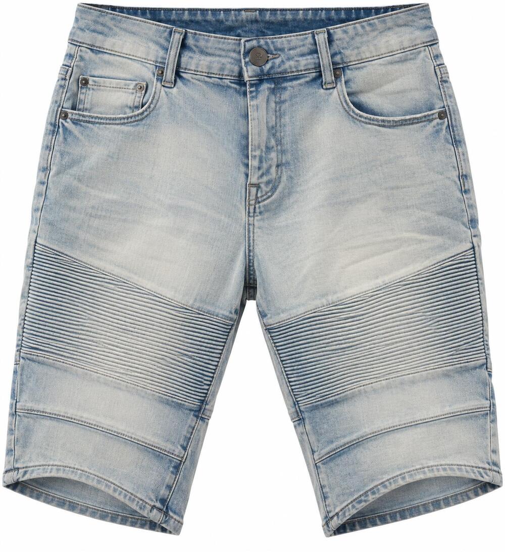NEW XRAY men's fadded denim wash jean shorts in light blue